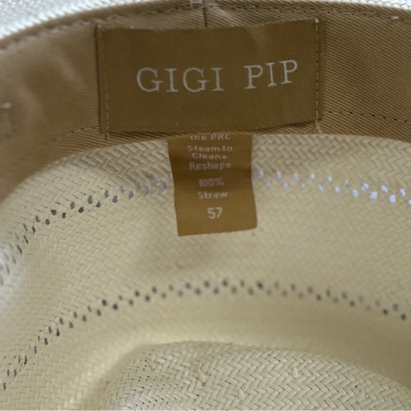 GIGI PIP Arlo Rancher Fedora Straw Hat. Small/Medium - Picture 10 of 10